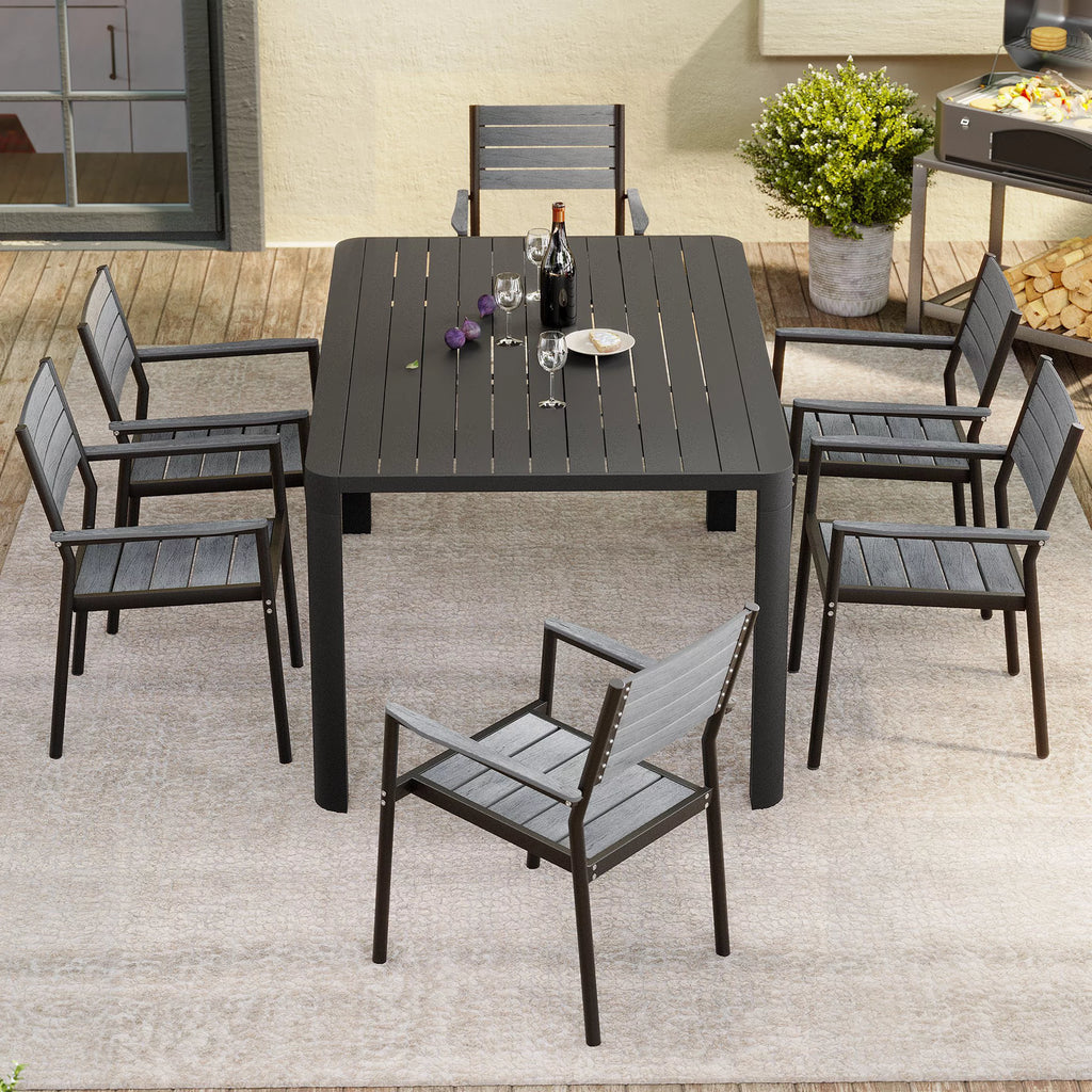 9 Pcs Aluminum Patio Dining Set F1132