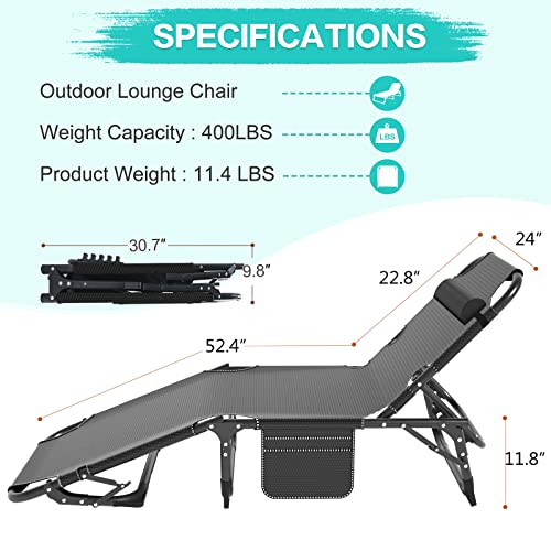 Heavy Duty Adjustable Camping Cot with Mattress & Carrying Bag F27094
