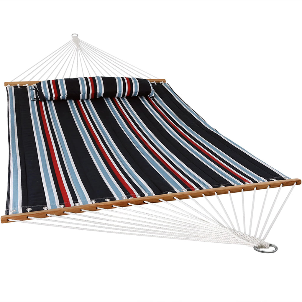 Quilted Fabric Double Hammock with Pillow D73470