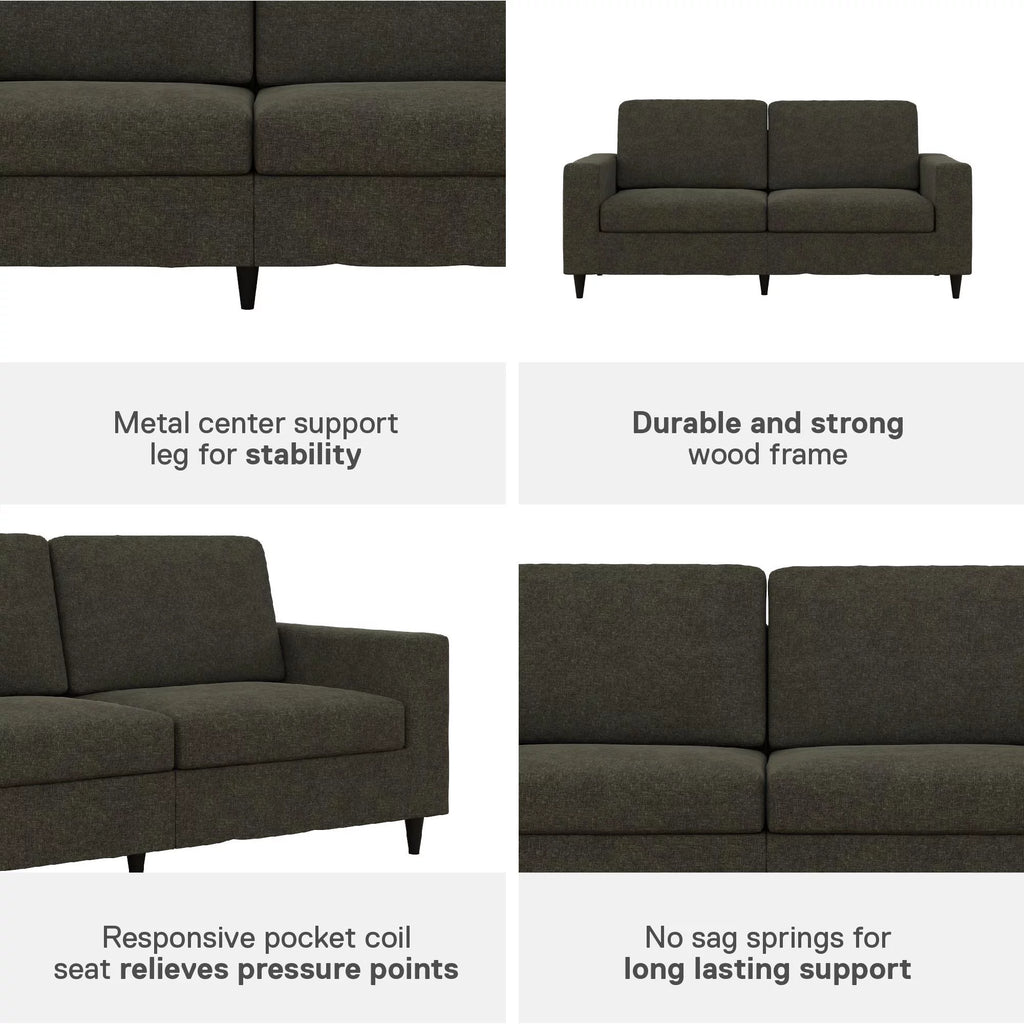 Gray Linen 3 Seater Sofa G7224