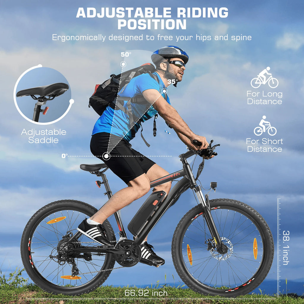 Electric Bike 26 500W 48V 10.4Ah 19.8MPH C554239