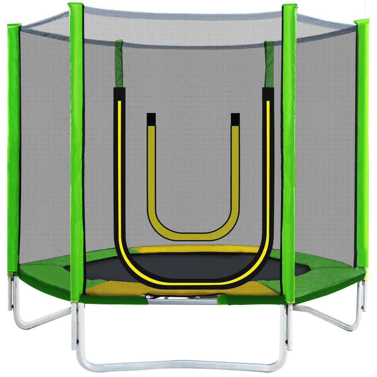 7FT Kids Trampoline with Safety Enclosure Net F762871