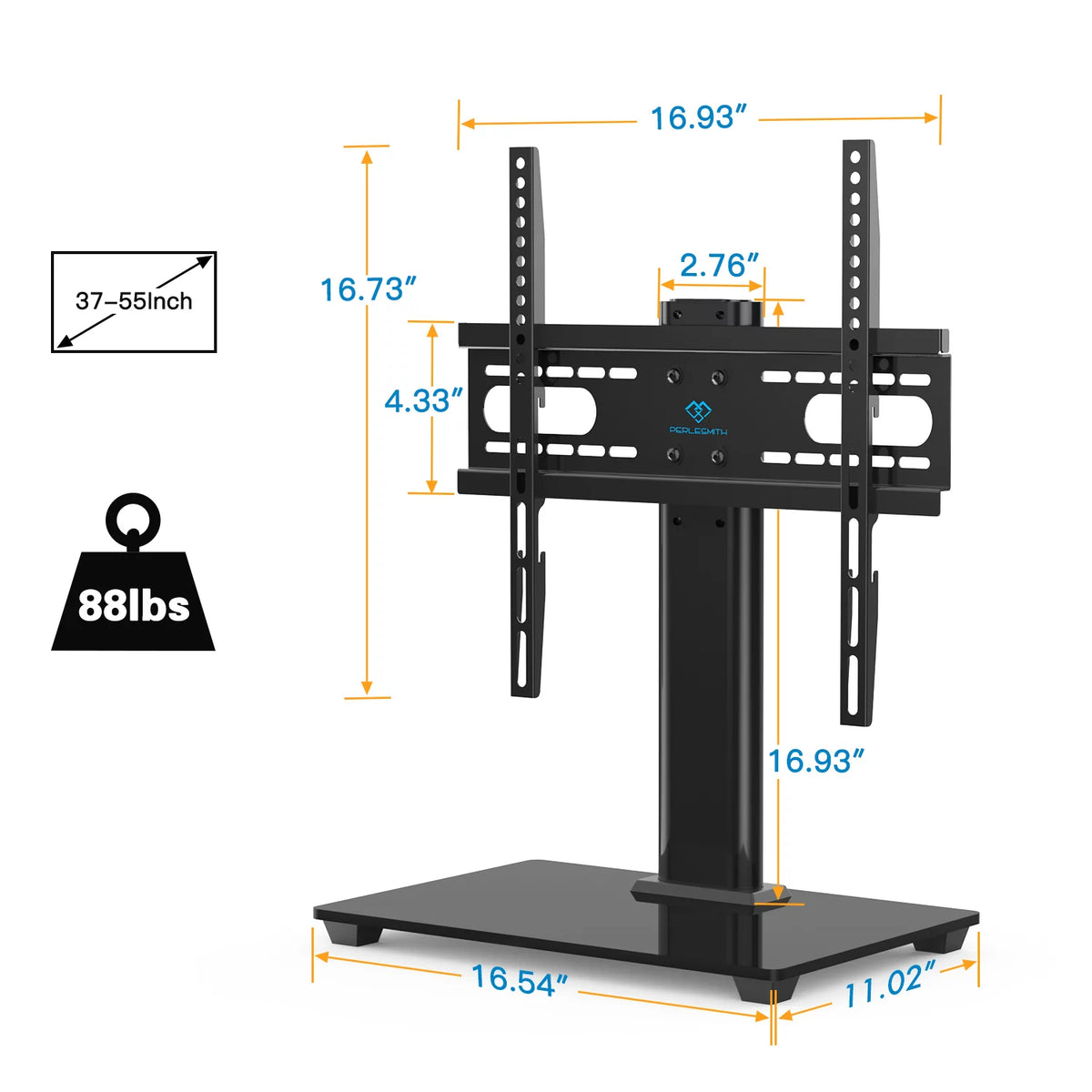 Universal TV Stand for 37-55 inch LCD LED TVs Height Adjustable K4969