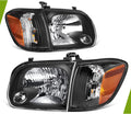 Headlight Assembly Black Housing Clear Lens N6729