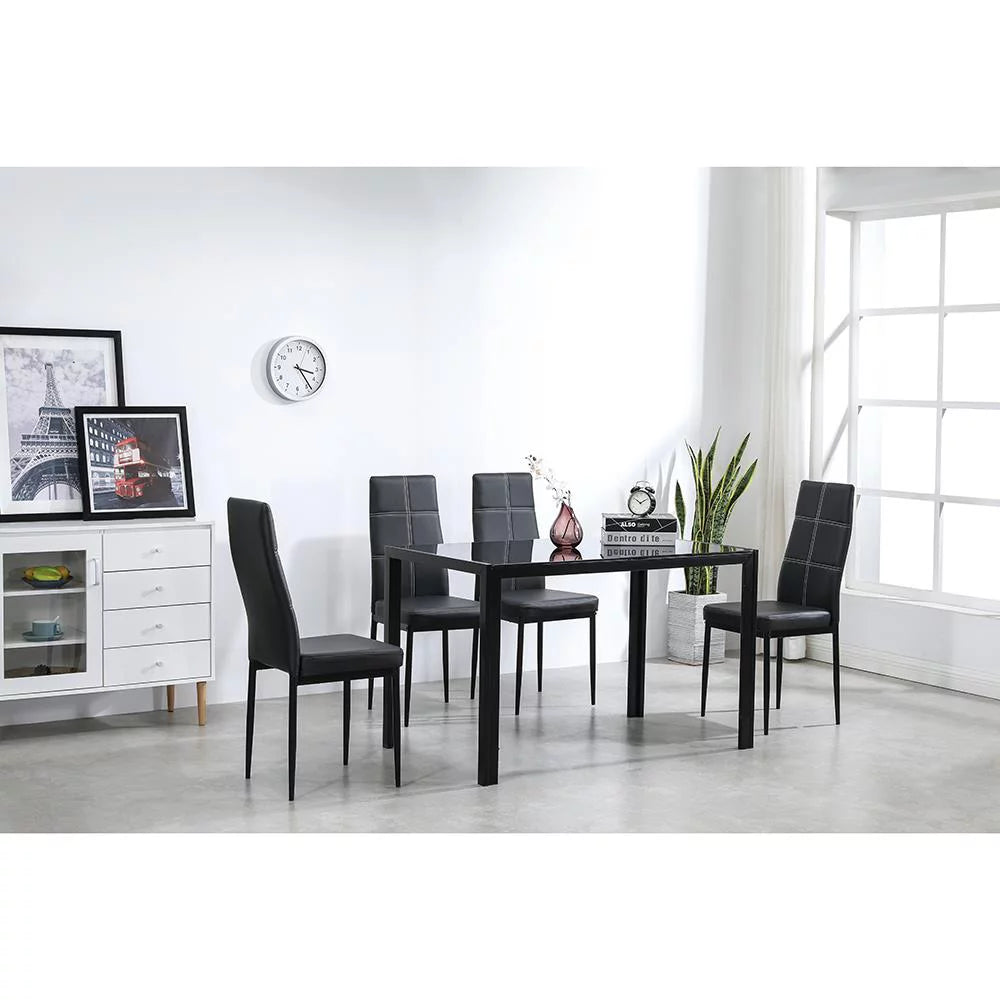 5 Piece Glass Dining Table Set P469920