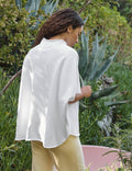 White Funnel Neck Capelet G7370