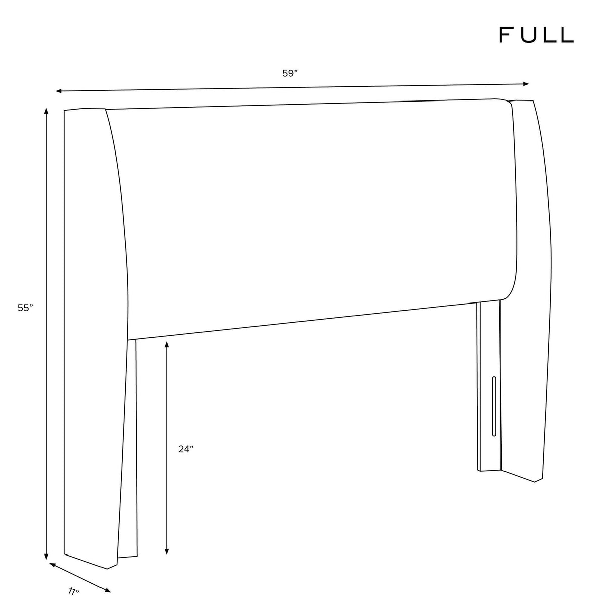 Linen Headboard, Full, Talc R226