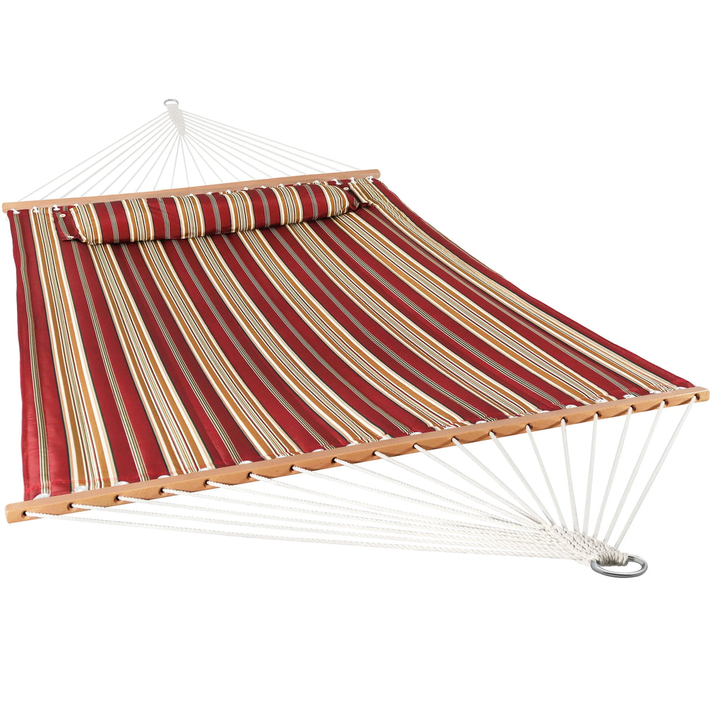 Quilted Fabric Double Hammock with Pillow D73470