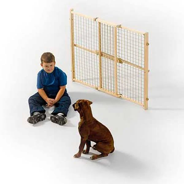 44-in Wood Wire Mesh Pet Gate E54983