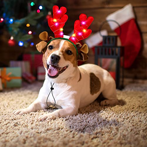 Light up Pet Christmas Headbands 3 Pieces T817018