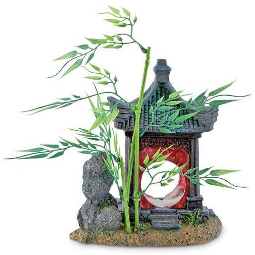 Asian Gazebo with Bamboo Ornament D4836