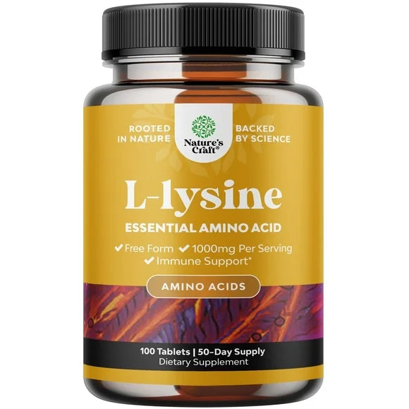 L Lysine 1000mg Nutritional Supplements 100 Tablets N5228