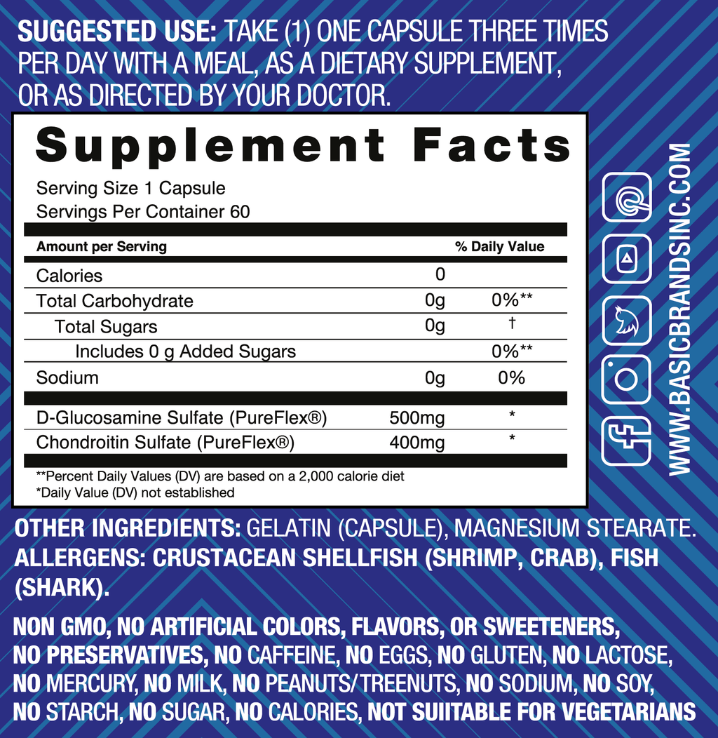 Glucosamine Sulfate, Chondroitin Sulfate, 60 Count (Pack of 2) U215944