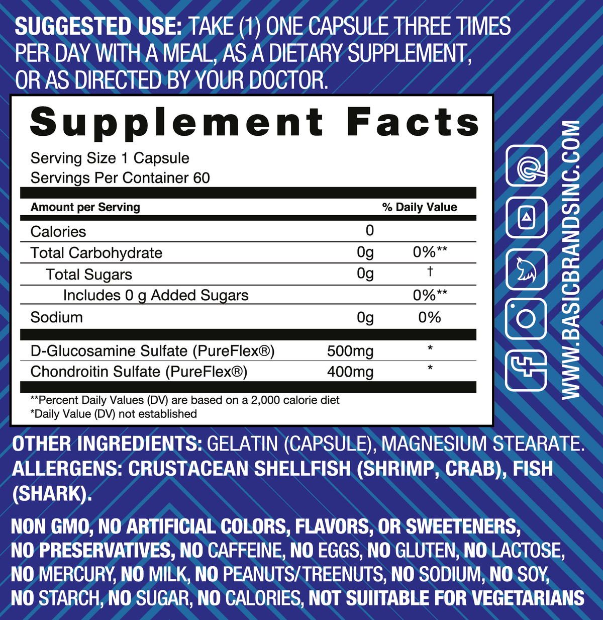 Glucosamine Sulfate, Chondroitin Sulfate, 60 Count (Pack of 2) U215944