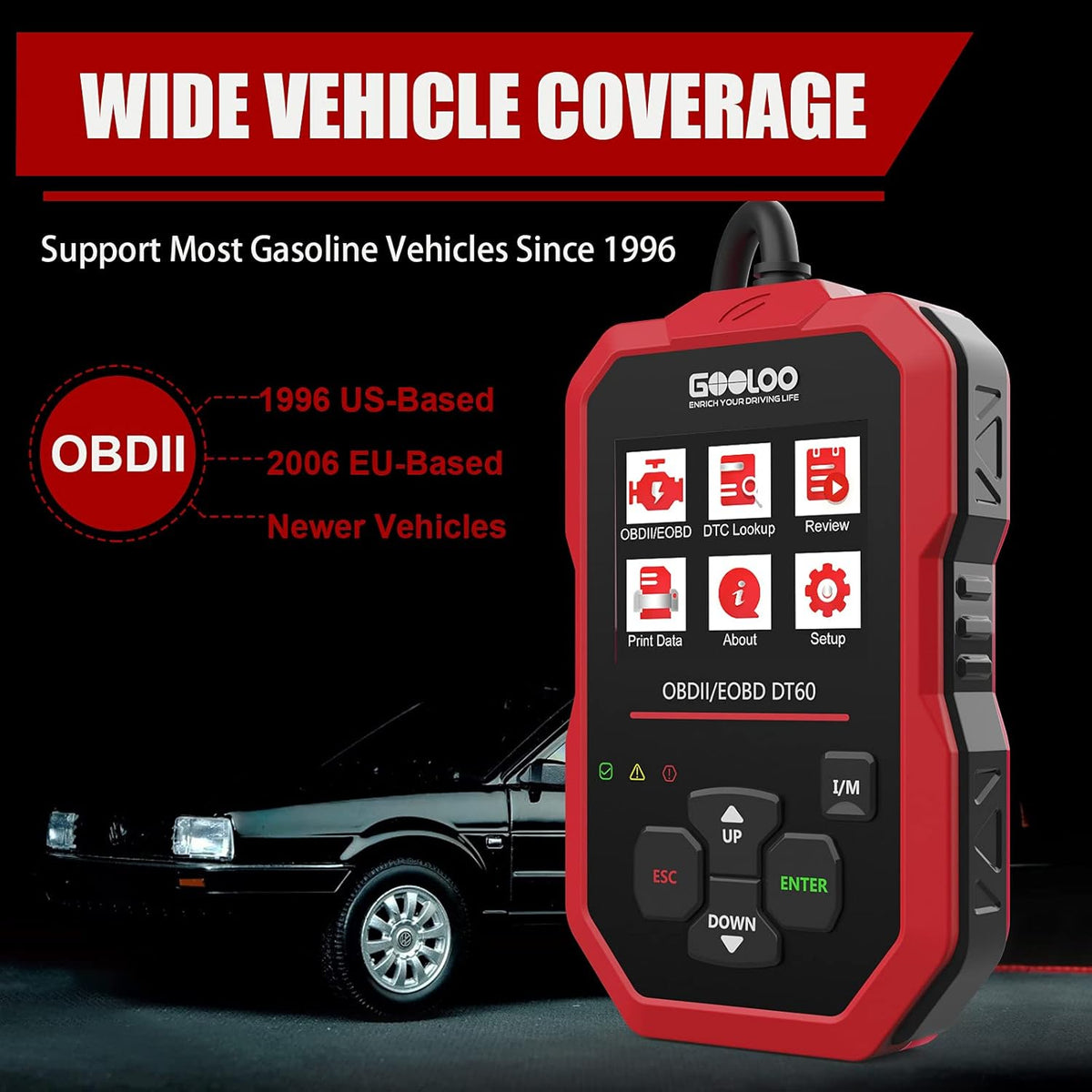 OBD2 Scanner Code Reader Car Diagnostic Tool, Pack of 2 H967