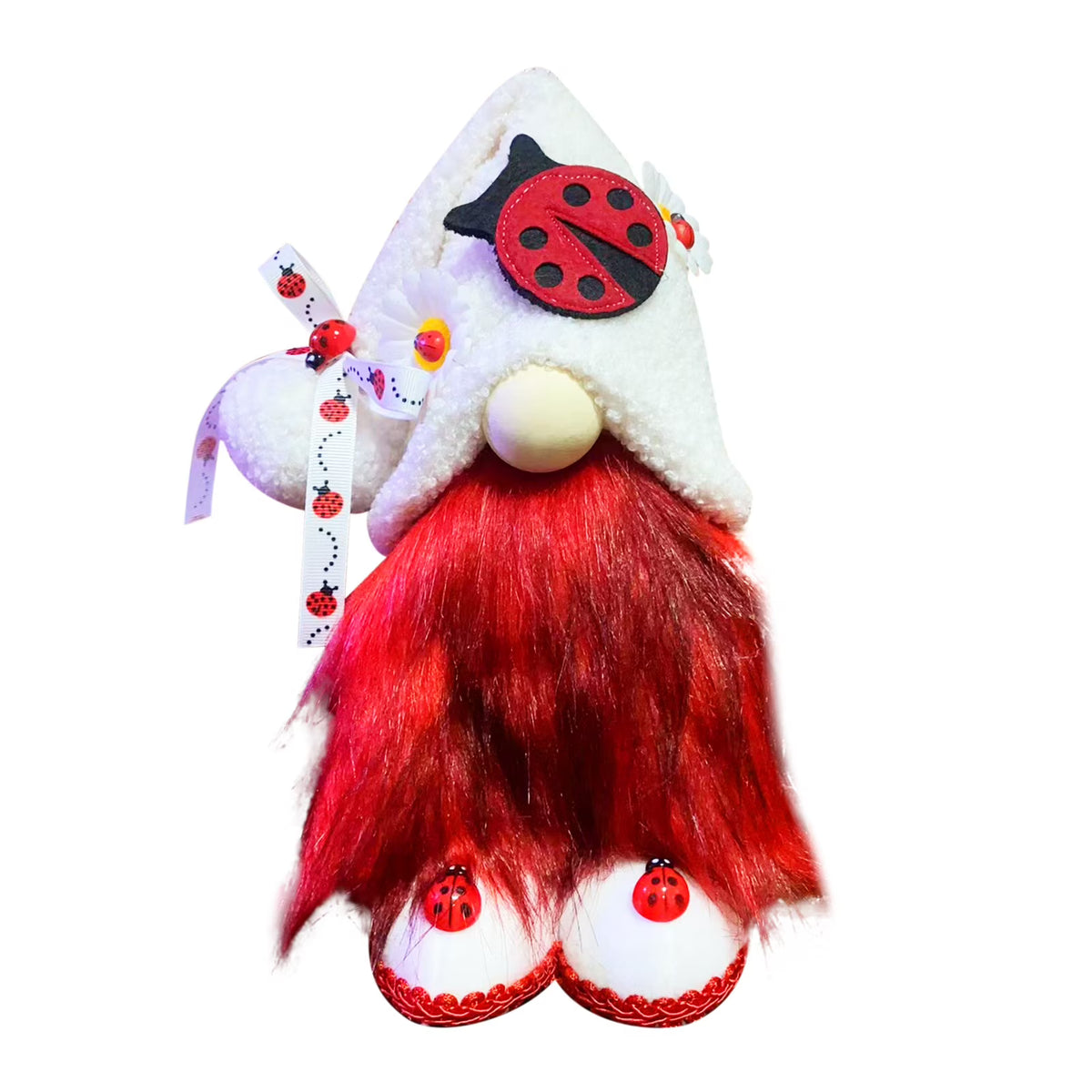 Ladybugs Daisy Gnome Holiday Ornament Doll Decorations M4349