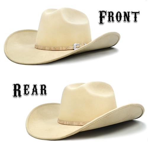 Felt Cowboy Hat with Shapeable Wide Brim F379