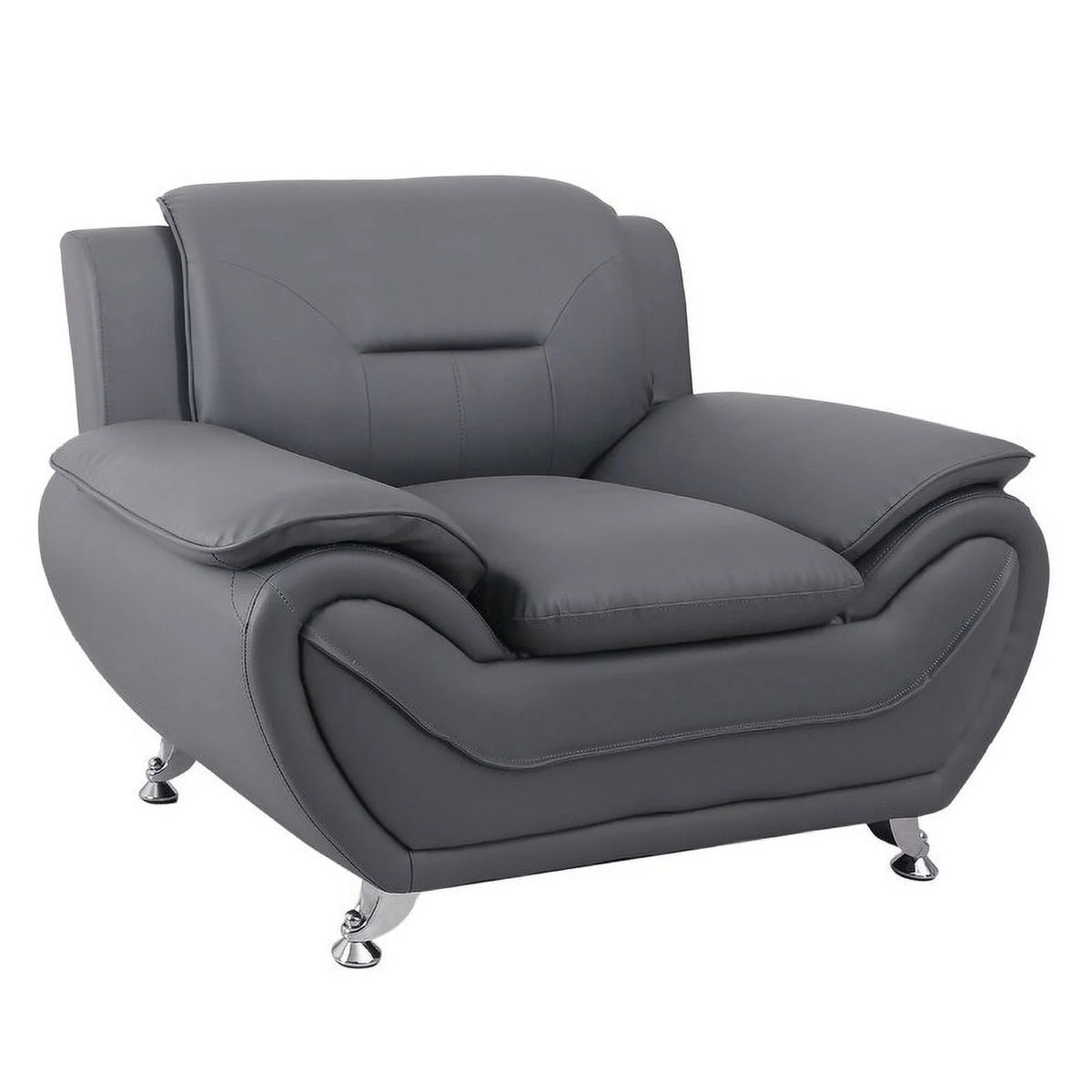 Red Faux Leather Upholstered Club Chair P22858