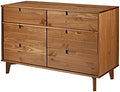 6 Drawer Pine Wood Double Dresser U38672
