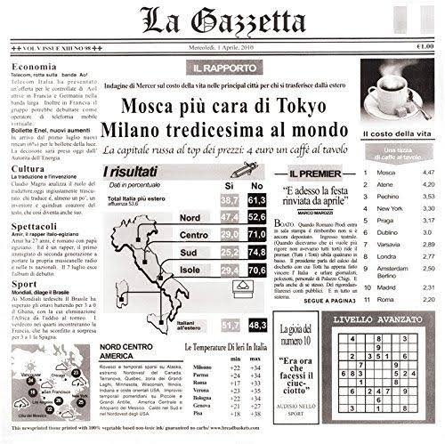 White 12x22 Italian Newsprint Liner - 1000/Case C119134