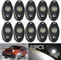White 10PCS Waterproof LED Rock Light Pods Y40361