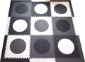 Interlocking Foam Playmat Black Gray White 78" x 78" R591