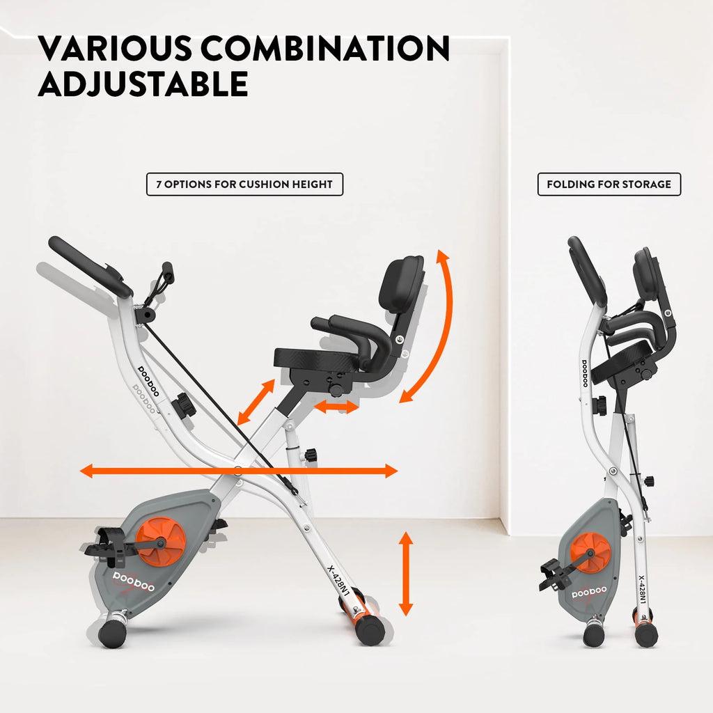 Folding Exercise Bike with 8 Level Adjustable Magnetic Resistance P86997