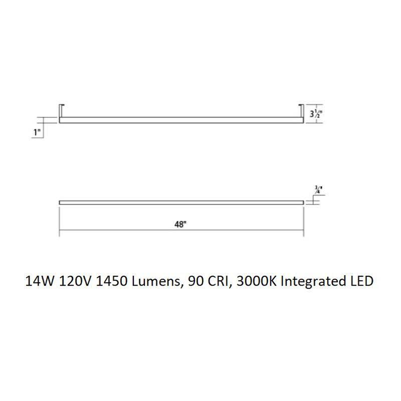 Satin White LED Indirect Wall Bar C3431