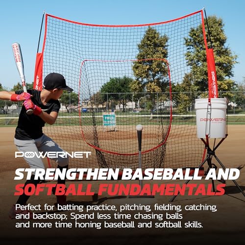 Portable Softball Baseball Training Net with Carrying Bag R908912