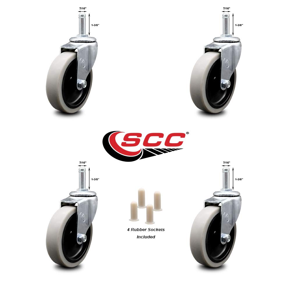 4" Rubbermaid Cart Caster Replacements - Set of 4 B818