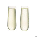 12 Pcs Stemless Plastic Champagne Flutes J279