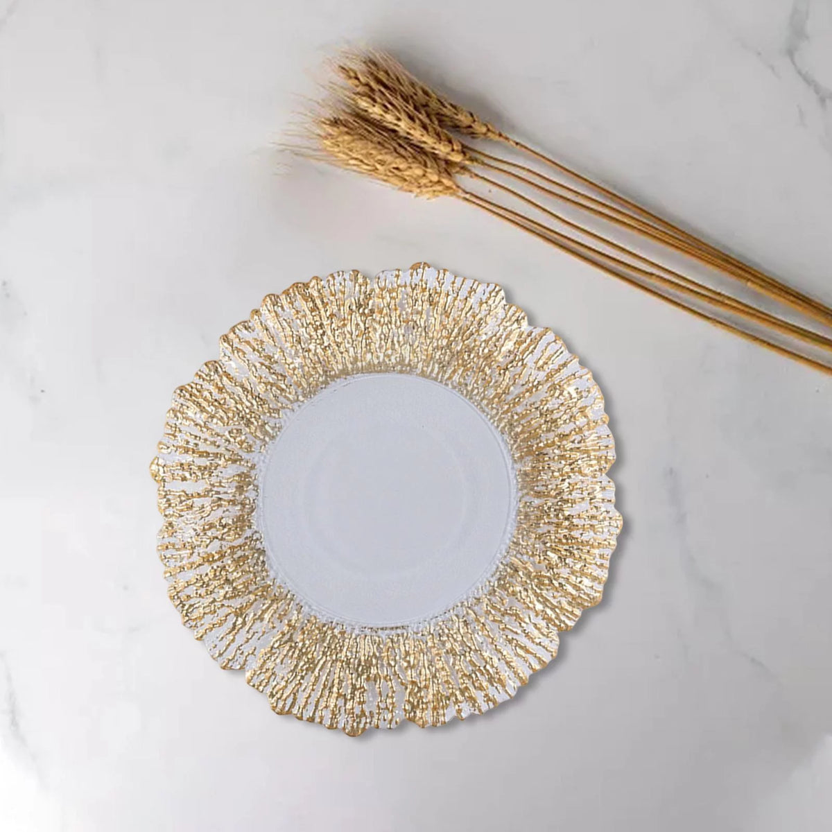 Glass Round Serving Platter Y451
