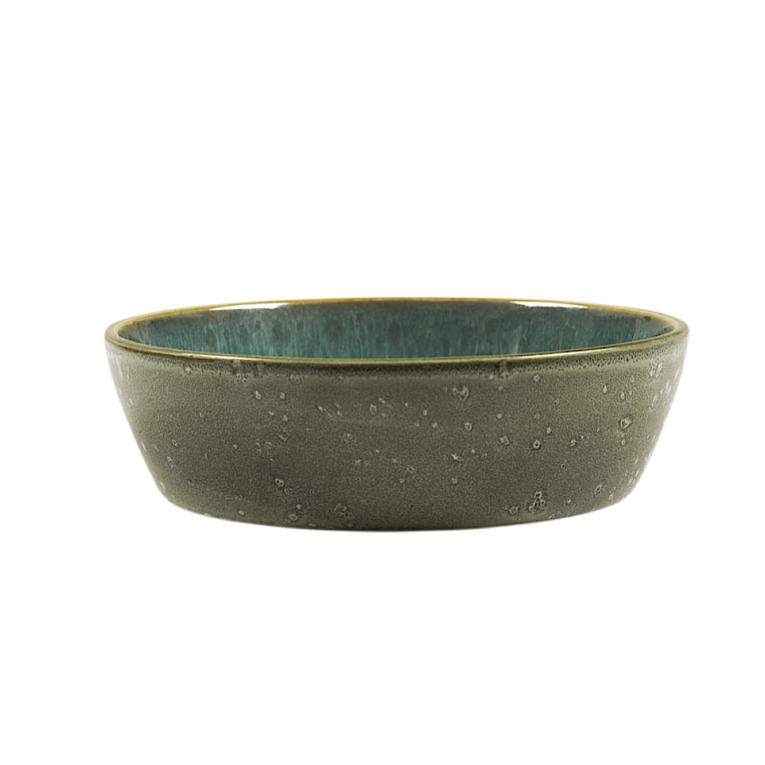 Stoneware Soup Bowl 18cm Green J65675