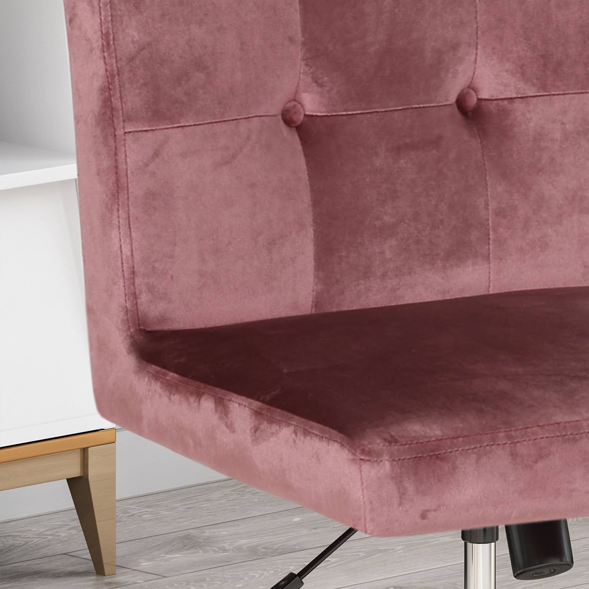 Smoke Tufted Swivel Office Chair J81996