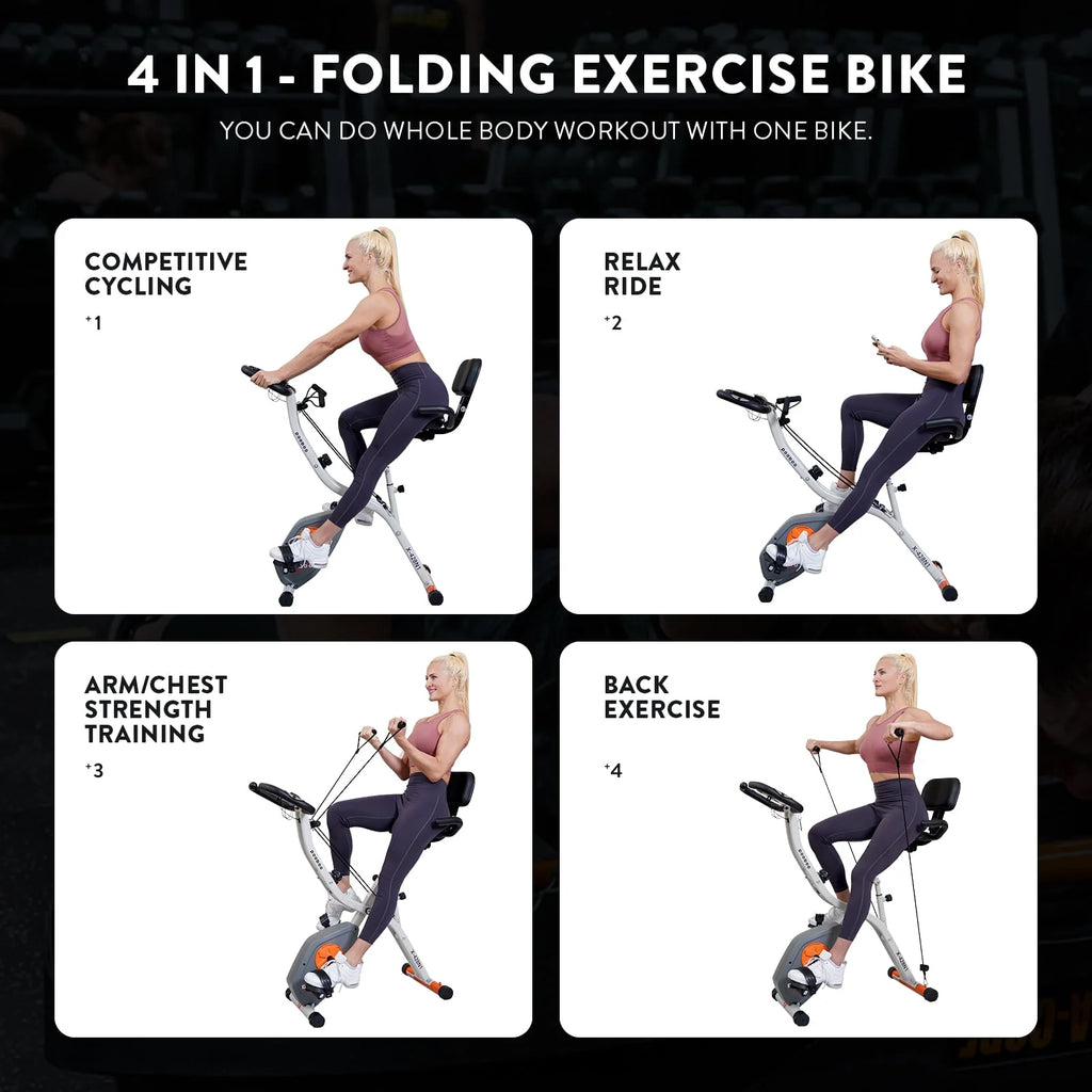 Folding Exercise Bike with 8 Level Adjustable Magnetic Resistance P86997