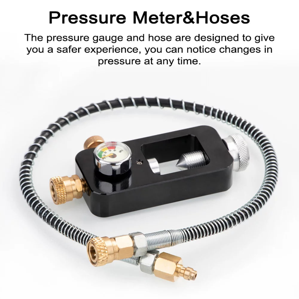 Oxygen Cylinder Adapter Set with Pressure Meter Hose M49203