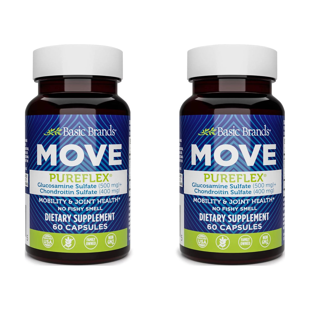 Glucosamine Sulfate, Chondroitin Sulfate, 60 Count (Pack of 2) U215944