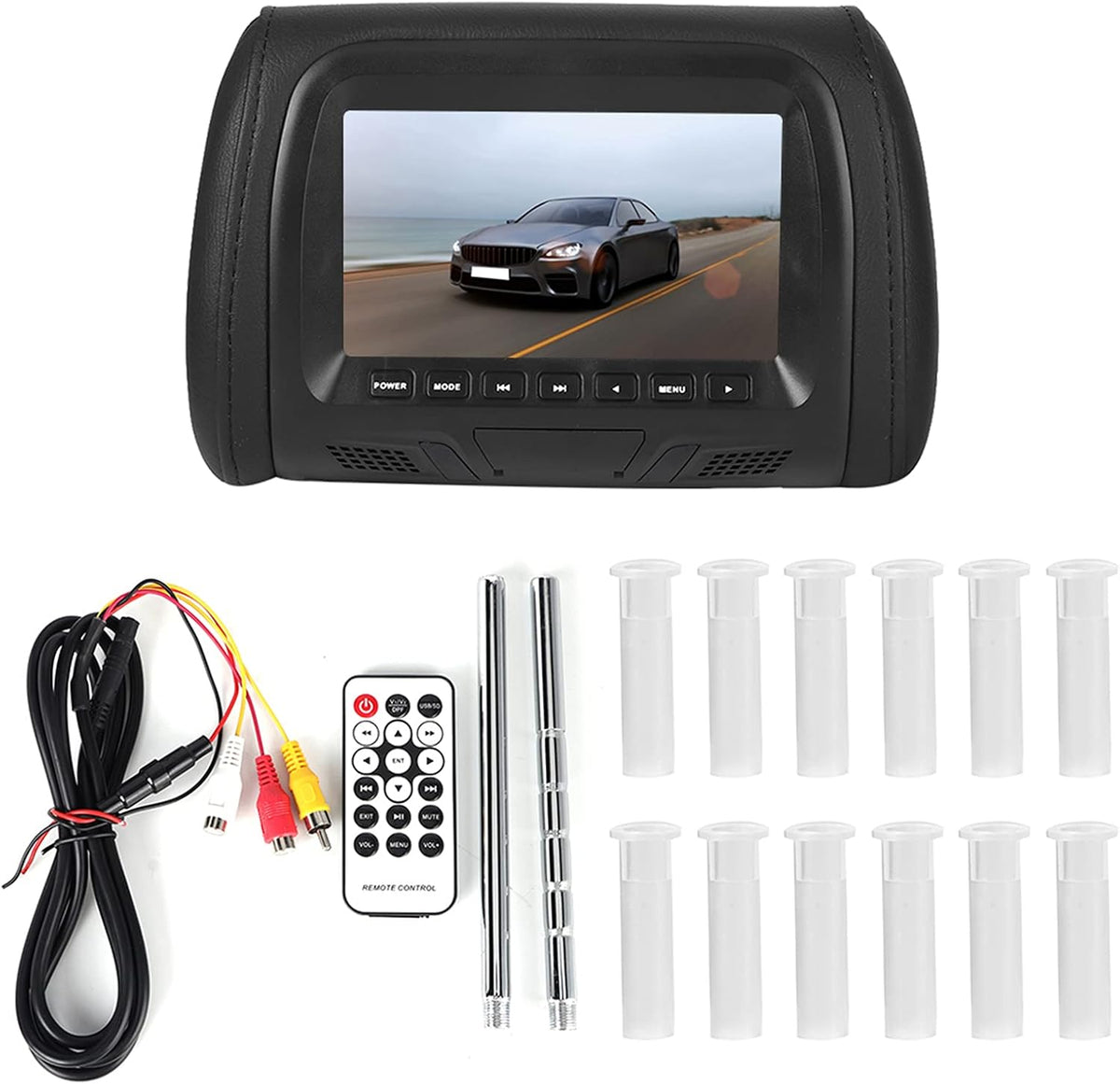 7in 12v ABS 800 X 480 Car Headrest Monitor MP5 Video Media Player F7859
