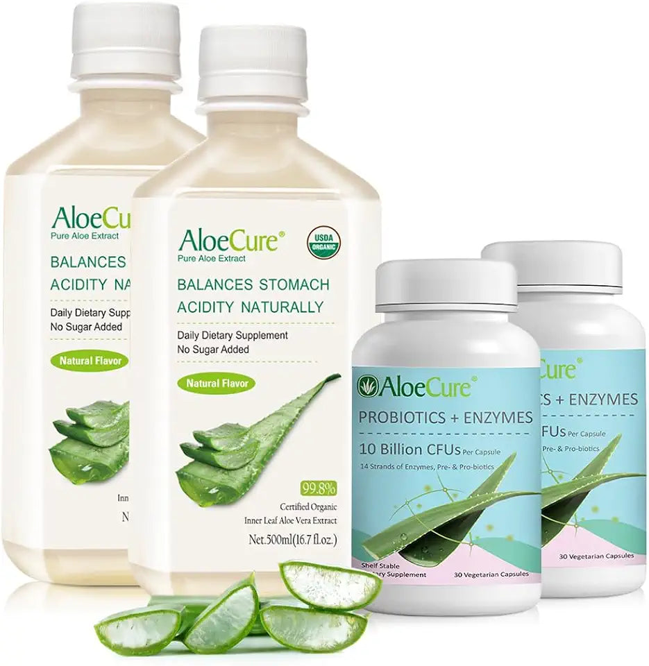 Organic Aloe Vera Juice and Probiotic Enzyme F484098